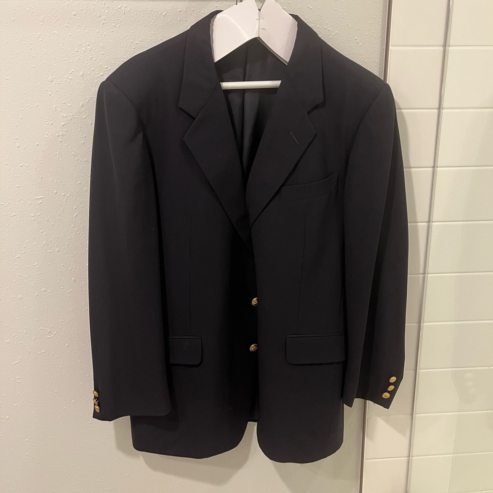 Men’s Navy Blazer Size 42 - 100% pure wool